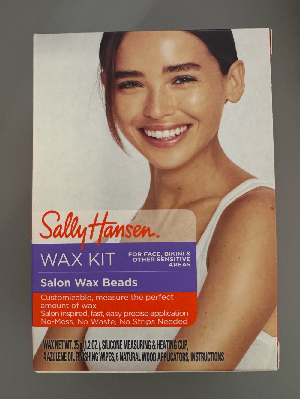 Sally Hansen Wax Kit - Salon Wax Beads (White, Purple, Orange) full kit